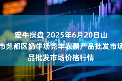 宏牛操盘 2025年6月20日山西省临汾市尧都区奶牛场尧丰农副产品批发市场价格行情